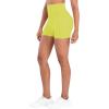image:imageSunzel Hidden Butt Lifting Scrunch Biker Shorts 4No Front Seam High Waist Tummy Control Yoga Workout Gym Shorts with PocketsDeep Bright Yellow