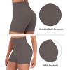 image:imageSunzel Hidden Butt Lifting Scrunch Biker Shorts 4No Front Seam High Waist Tummy Control Yoga Workout Gym Shorts with PocketsDeep Euro Grey
