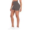 image:imageSunzel Hidden Butt Lifting Scrunch Biker Shorts 4No Front Seam High Waist Tummy Control Yoga Workout Gym Shorts with PocketsDeep Euro Grey