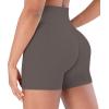 image:imageSunzel Hidden Butt Lifting Scrunch Biker Shorts 4No Front Seam High Waist Tummy Control Yoga Workout Gym Shorts with PocketsDeep Euro Grey