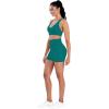 image:imageSunzel Hidden Butt Lifting Scrunch Biker Shorts 4No Front Seam High Waist Tummy Control Yoga Workout Gym Shorts with PocketsDeep Lagoon