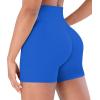 image:imageSunzel Hidden Butt Lifting Scrunch Biker Shorts 4No Front Seam High Waist Tummy Control Yoga Workout Gym Shorts with PocketsKlein Blue