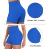 image:imageSunzel Hidden Butt Lifting Scrunch Biker Shorts 4No Front Seam High Waist Tummy Control Yoga Workout Gym Shorts with PocketsKlein Blue