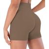 image:imageSunzel Hidden Butt Lifting Scrunch Biker Shorts 4No Front Seam High Waist Tummy Control Yoga Workout Gym Shorts with PocketsMocha