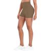 image:imageSunzel Hidden Butt Lifting Scrunch Biker Shorts 4No Front Seam High Waist Tummy Control Yoga Workout Gym Shorts with PocketsMocha