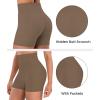 image:imageSunzel Hidden Butt Lifting Scrunch Biker Shorts 4No Front Seam High Waist Tummy Control Yoga Workout Gym Shorts with PocketsMocha