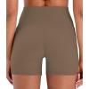 image:imageSunzel Hidden Butt Lifting Scrunch Biker Shorts 4No Front Seam High Waist Tummy Control Yoga Workout Gym Shorts with PocketsMocha