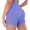 image:imageSunzel Hidden Butt Lifting Scrunch Biker Shorts 4No Front Seam High Waist Tummy Control Yoga Workout Gym Shorts with PocketsPeriwinkle