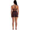 image:imageSunzel Hidden Butt Lifting Scrunch Biker Shorts Women with Pockets Crossover High Waist Yoga Gym Workout Tummy Control ShortsLeopard Chocolate Brown