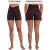 image:imageSunzel Hidden Butt Lifting Scrunch Biker Shorts Women with Pockets Crossover High Waist Yoga Gym Workout Tummy Control ShortsLeopard Chocolate Brown