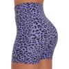 image:imageSunzel Hidden Butt Lifting Scrunch Biker Shorts Women with Pockets Crossover High Waist Yoga Gym Workout Tummy Control ShortsLeopard Periwinkle