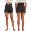 image:imageSunzel Hidden Butt Lifting Scrunch Biker Shorts Women with Pockets Crossover High Waist Yoga Gym Workout Tummy Control ShortsLeopard Seal Brown