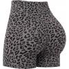 image:imageSunzel Sunlissia Hidden Butt Lifting Scrunch Biker Shorts Women Crossover High Waist Workout Shorts with Tummy ControlLeopard Charcoal Gray