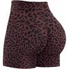 image:imageSunzel Sunlissia Hidden Butt Lifting Scrunch Biker Shorts Women Crossover High Waist Workout Shorts with Tummy ControlLeopard Chocolate Brown