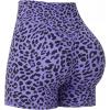 image:imageSunzel Sunlissia Hidden Butt Lifting Scrunch Biker Shorts Women Crossover High Waist Workout Shorts with Tummy ControlLeopard Periwinkle