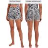 image:imageSunzel Sunlissia Hidden Butt Lifting Scrunch Biker Shorts Women Crossover High Waist Workout Shorts with Tummy ControlLeopard White