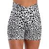 image:imageSunzel Sunlissia Hidden Butt Lifting Scrunch Biker Shorts Women Crossover High Waist Workout Shorts with Tummy ControlLeopard White