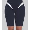 image:imageSunzel Womens Color Block Biker Shorts  9 High Waist Tummy Control Yoga Workout Stretchy Shorts for Gym Running AthleticAsh Blue