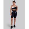 image:imageSunzel Womens Color Block Biker Shorts  9 High Waist Tummy Control Yoga Workout Stretchy Shorts for Gym Running AthleticBlack