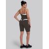 image:imageSunzel Womens Color Block Biker Shorts  9 High Waist Tummy Control Yoga Workout Stretchy Shorts for Gym Running AthleticSeal Brown