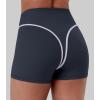 image:imageSunzel Womens Color Block Biker Shorts  High Waisted Tummy Control No Front Seam Squat Proof Yoga Workout ShortsAsh Blue