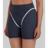 image:imageSunzel Womens Color Block Biker Shorts  High Waisted Tummy Control No Front Seam Squat Proof Yoga Workout ShortsAsh Blue