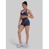image:imageSunzel Womens Color Block Biker Shorts  High Waisted Tummy Control No Front Seam Squat Proof Yoga Workout ShortsAsh Blue