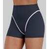 image:imageSunzel Womens Color Block Biker Shorts  High Waisted Tummy Control No Front Seam Squat Proof Yoga Workout ShortsAsh Blue