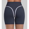 image:imageSunzel Womens Color Block Biker Shorts  High Waisted Tummy Control No Front Seam Squat Proof Yoga Workout ShortsAsh Blue