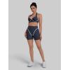 image:imageSunzel Womens Color Block Biker Shorts  High Waisted Tummy Control No Front Seam Squat Proof Yoga Workout ShortsAsh Blue