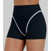 image:imageSunzel Womens Color Block Biker Shorts  High Waisted Tummy Control No Front Seam Squat Proof Yoga Workout ShortsBlack