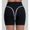 image:imageSunzel Womens Color Block Biker Shorts  High Waisted Tummy Control No Front Seam Squat Proof Yoga Workout ShortsBlack