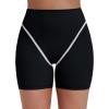 image:imageSunzel Womens Color Block Biker Shorts  High Waisted Tummy Control No Front Seam Squat Proof Yoga Workout ShortsBlack