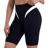 image:imageSunzel Womens Color Block Biker Shorts  9 High Waist Tummy Control Yoga Workout Stretchy Shorts for Gym Running AthleticBlack
