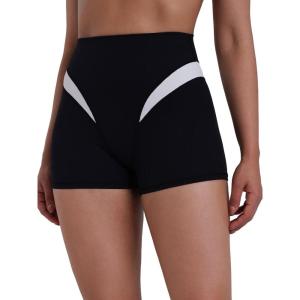 image:imageSunzel Colorblock Biker Shorts Women High Waist Tummy Control  Buttery Soft Squat Proof No Front Seam Workout Spandex ShortsBlack