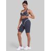 image:imageSunzel 9 Long Biker Shorts for Women High Waist Tummy Control No Front Seam Squat Proof Spandex Bike Workout Yoga Gym ShortAsh Blue