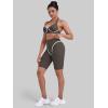 image:imageSunzel 9 Long Biker Shorts for Women High Waist Tummy Control No Front Seam Squat Proof Spandex Bike Workout Yoga Gym ShortSeal Brown