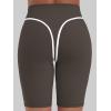image:imageSunzel 9 Long Biker Shorts for Women High Waist Tummy Control No Front Seam Squat Proof Spandex Bike Workout Yoga Gym ShortSeal Brown