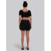 image:imageSunzel Dress Shorts for Women 4  High Waisted Wide Leg Casual Summer Athletic Elastic Waist Pleated Shorts with PocketsBlack