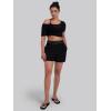 image:imageSunzel Dress Shorts for Women 4  High Waisted Wide Leg Casual Summer Athletic Elastic Waist Pleated Shorts with PocketsBlack
