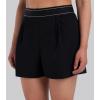 image:imageSunzel Dress Shorts for Women 4  High Waisted Wide Leg Casual Summer Athletic Elastic Waist Pleated Shorts with PocketsBlack