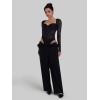 image:imageSunzel Mesh Bodysuits for Women Long Sleeve Sparkle Going Out Leotard Sheer Tops Rave Outfits Body Suit with Snap CrotchBlack