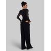 image:imageSunzel Mesh Bodysuits for Women Long Sleeve Sparkle Going Out Leotard Sheer Tops Rave Outfits Body Suit with Snap CrotchBlack