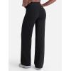 image:imageSunzel Wide Straight Leg Yoga Pants for Women High Waisted Comfy Loose Pants Lounge Casual Soft Trousers with PocketsBlack