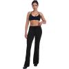 image:imageSunzel Womens Flare Yoga Pants with Drawstring High Waisted Bootcut Leggings for Pilates Lounge TravelBlack