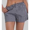 image:imageSunzel Womens Gingham Plaid Boxer Shorts 3  Elastic Waist Loose Fit Lounge Shorts Y2K Summer Beach Casual Bottoms 2026Black Plaid
