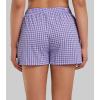 image:imageSunzel Womens Gingham Plaid Boxer Shorts 3  Elastic Waist Loose Fit Lounge Shorts Y2K Summer Beach Casual Bottoms 2026Purple Plaid