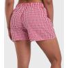 image:imageSunzel Womens Gingham Plaid Boxer Shorts 3  Elastic Waist Loose Fit Lounge Shorts Y2K Summer Beach Casual Bottoms 2026Red Plaid
