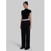 image:imageSunzel Womens High Neck Short Sleeve Top Buttery Soft Stretch Breathable Fitted Sleek Going Out Tops Casual Summer Basic TeeBlack
