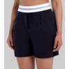image:imageSunzel Womens Pleated Athletic Shorts with Pockets Elastic High Waist Flowy Wide Leg Workout Shorts for Yoga Running LoungeBlack
